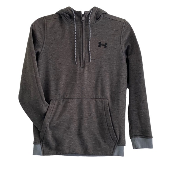 Ladies Under Armour Cold Gear grey 1/2 zip hoodie size S - Picture 1 of 9